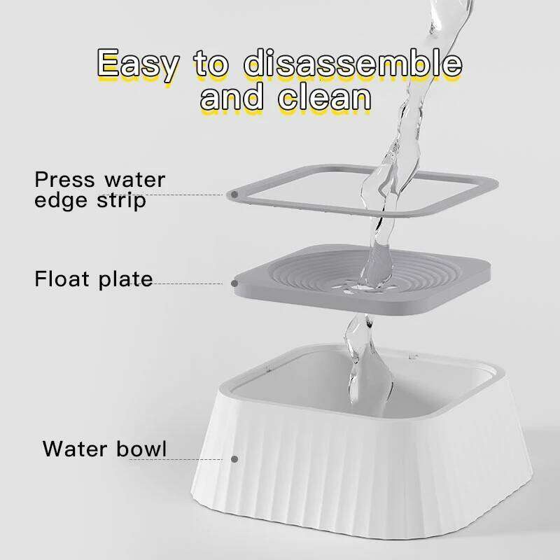 1 Piece of Spill-Proof Water Bowl Pets - Designed for Cats Dogs with Non-Slip Base and Floating Feature 26Y0312