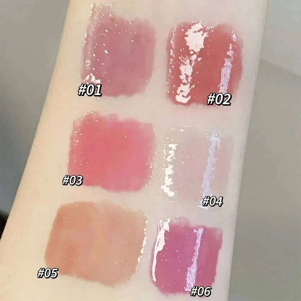 Garden Pink Solid Gloss, Moisturizing Nourishing Water-gloss Mirror Glass Tinted Lipstick, Dewy Gloss,Pink Lip Glaze W260311