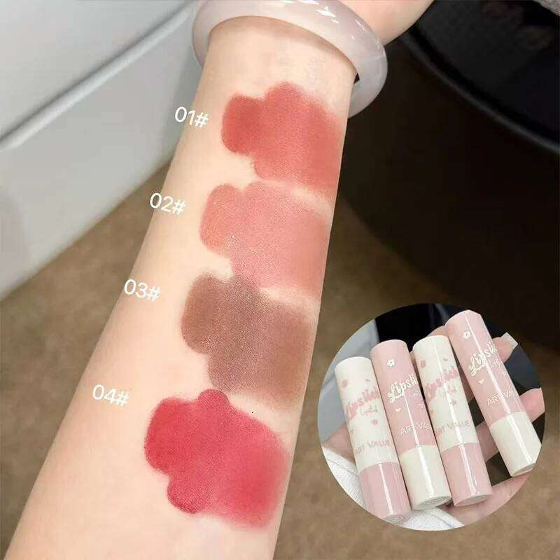 Art Value Lipstick Set, Soft Matte Finish with Subtle Sparkle, Lip Gloss Ideal for Autumn & Winter and Christmas Gift W260311