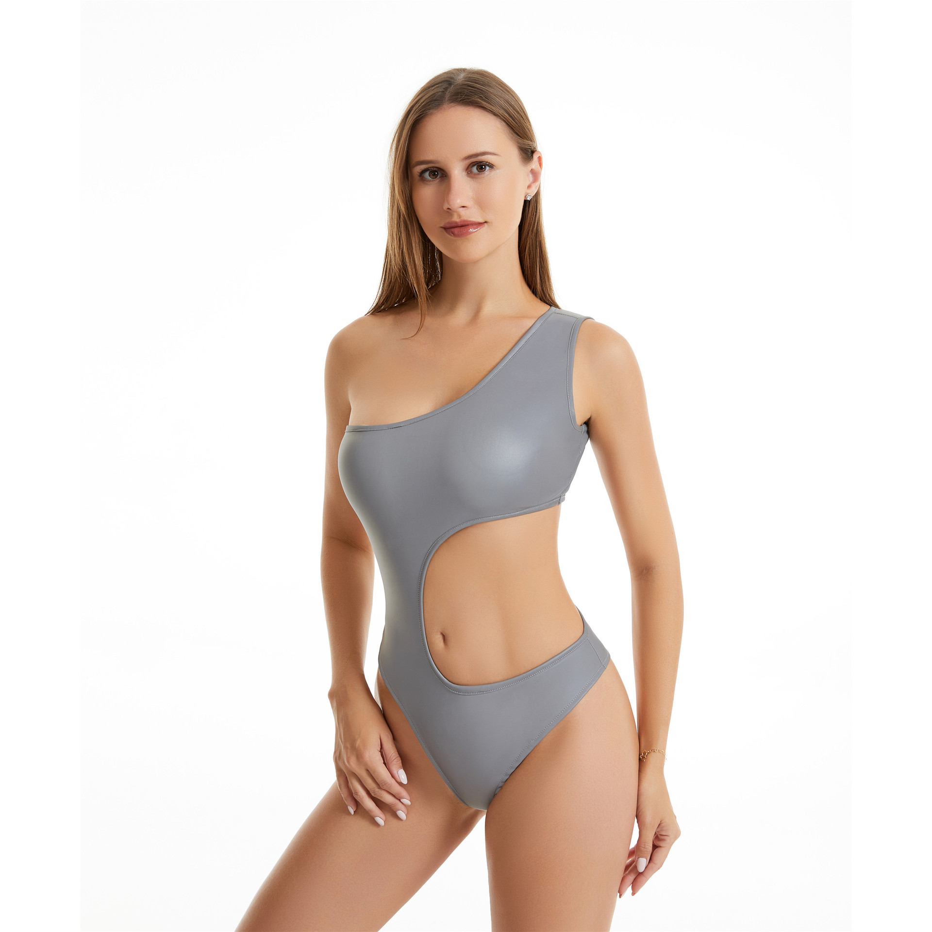 Women's Jumpsuits Reflective One-Piece Swimsuit Nightclub Bikini Cross-Border Swimwear Sexy Pure Desire Hot Girl Outfit