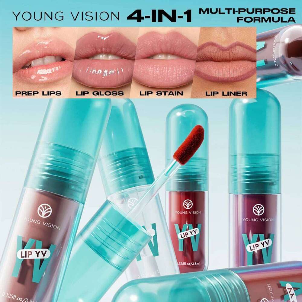 YOUNG VISION 6-Shade Avocado Long-Lasting Moisturizing Lip Stain is lightweight, non-sticky, non-stick cup lip stain W260311