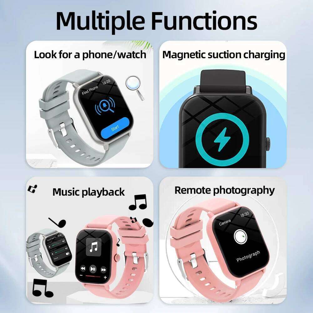 LAXASFIT 2026 NEW Smartwatch Women Men Full Touch Screen Heart Rate Bluetooth Call Sports Smart Watch Holiday Gifts