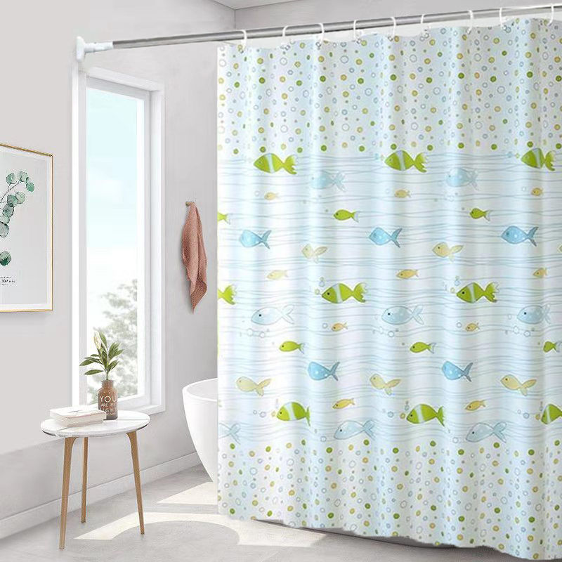 YL-38337 Shower Curtain, Waterproof and Mildew-proof, Bathroom/Toilet PEVA Partition Curtain, Curtain, No Drilling Required, Customizable