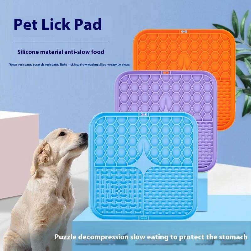 Dog Pad Anti Choking Utensils Slow Food Bowl Licking Plate Pet Cat Yogurt Meal Mat 26Y0312