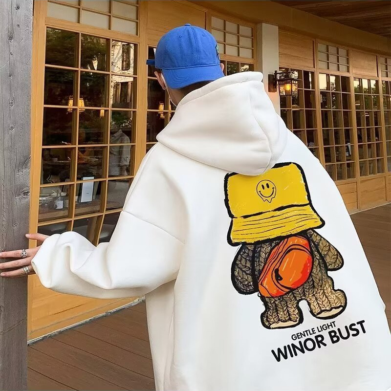 High-end Trendy Brand Men's Hooded Sweatshirt New Designer Hoodie Autumn Model Retro Hip-hop Jacket Regular Pullover For Teenagers