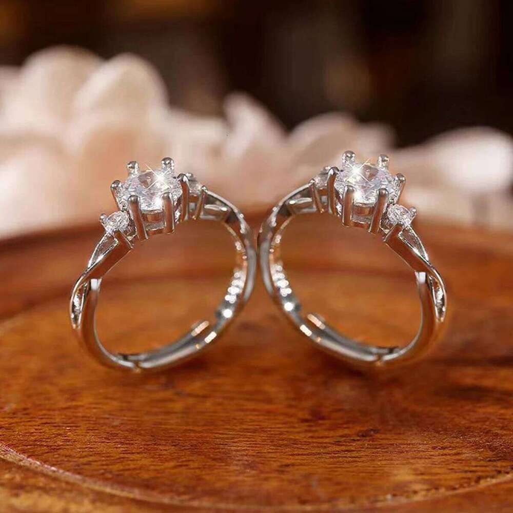 European American Fashion New Vintage Hollow Out Zircon Rings Hip Hop Party Opening Adjustable Ring for Women Gift W260311