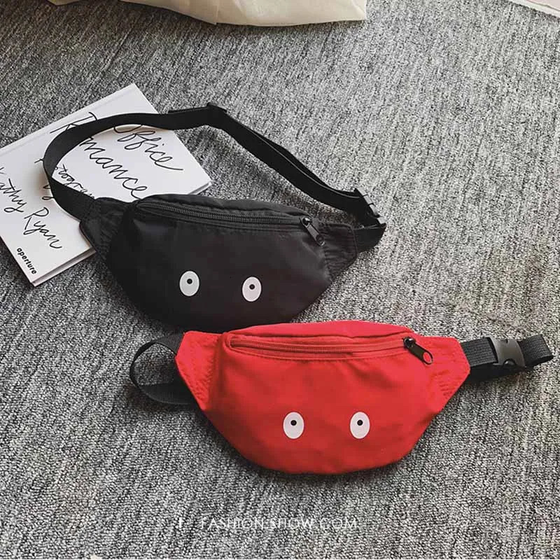 Kids Waist Pack Cute Eyes Chest Bag Boy Girl Adjustable Fanny Belt Bags 260311