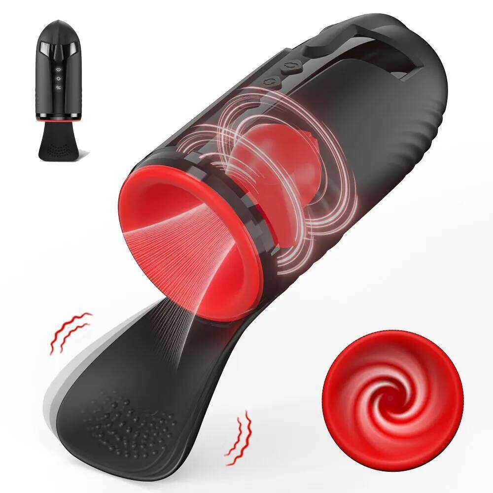 Male Masturbator Penis Training Vibrator Glans Massage Testicle Stimulator Delay Stamina Trainer Blowjob Machine Sex Toy for Men Z260312