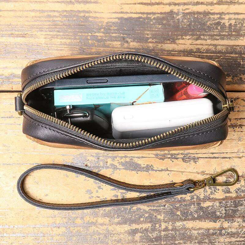 High Quality Men Clutch Vintage Pieced Leather Wallet Creative Coin Purse Phone Bag Kl928