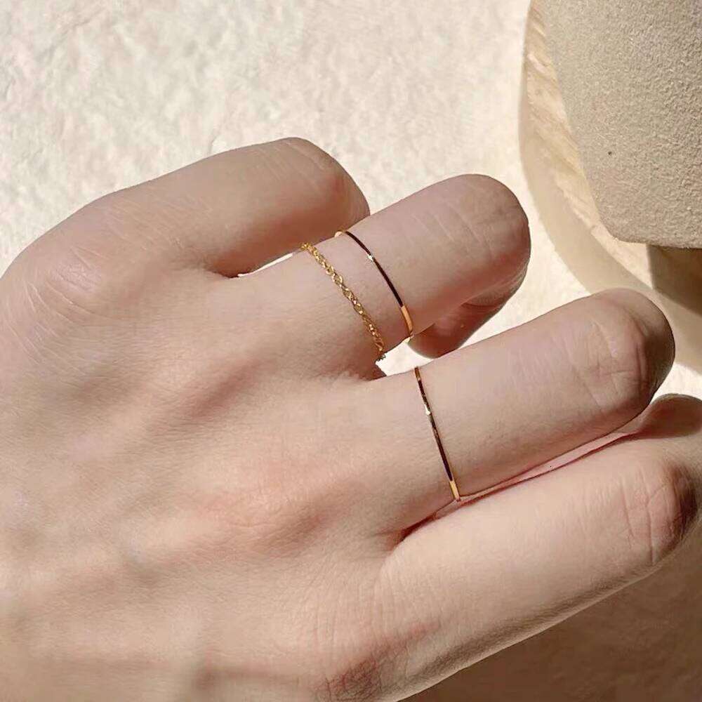 2MM Thin Titanium Steel Silver color Couple Smooth Simple Fashion Rose Gold Color Finger Ring For Women and Men mens gifts H260312