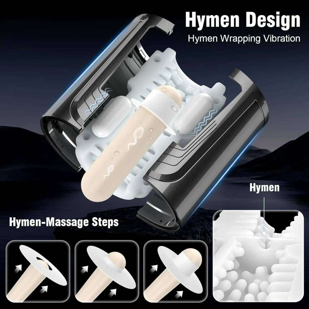 Automatic Masturbator 12 Vibration Function Masturbation Cup Penis Enlargement Delays Ejaculation Male Sex Toys for Adults Z260312