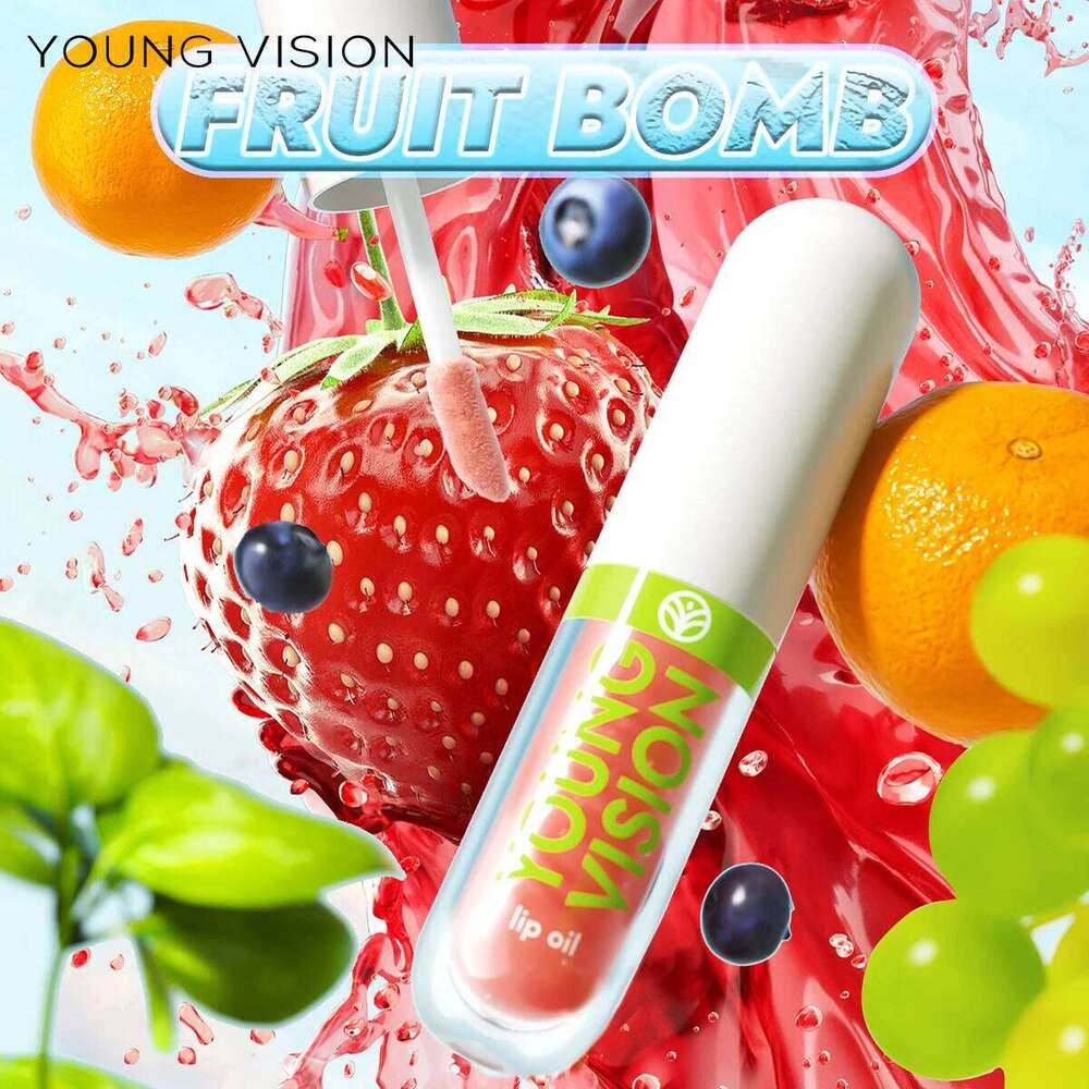 YOUNG VISION 6-Color Fruit-Infused Pearl-Shimmer Gloss Hydrating & Color-Enhancing Lip Oil Cosmetics Christmas gift W260311