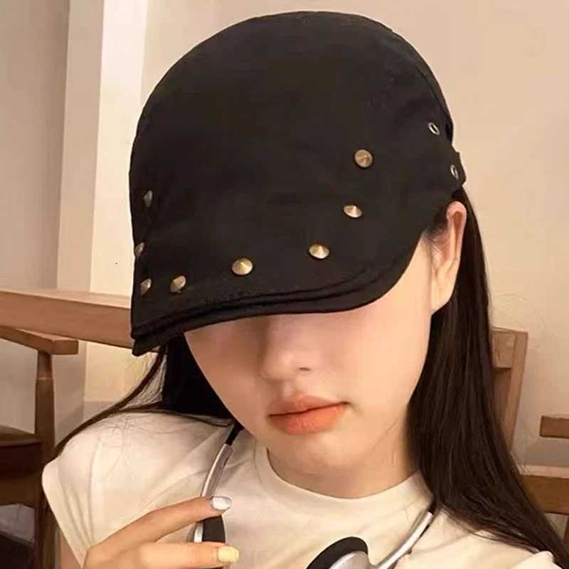 Y2K Rivet Beret Cap Sweet Cool Spicy Girls Harajuku Hats Women Japanese Korean Retro Fashion Casual Newsboy Painter Beret Hats H260312 - view 5