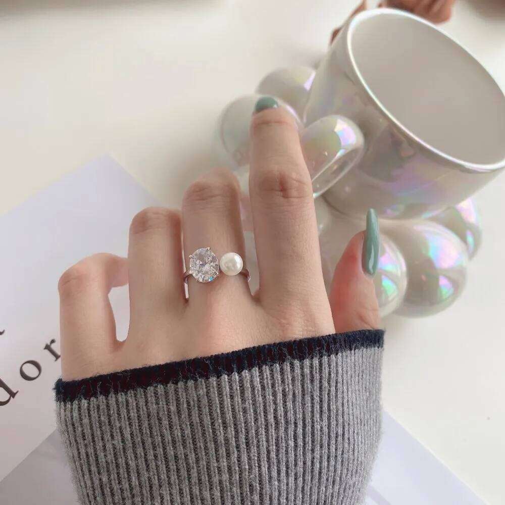 Design 5A Zirconia 925 Sterling Silver And Pearl Rings Designer Cz Stone Handmade Ring Supplier India Jewelry For Women H260312