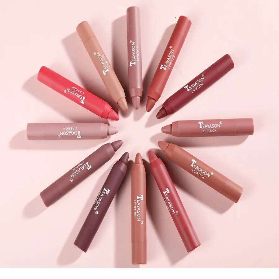 Matte velvet fade, does not stick to cup moisturizing pen nude earth red lipstick p W260311