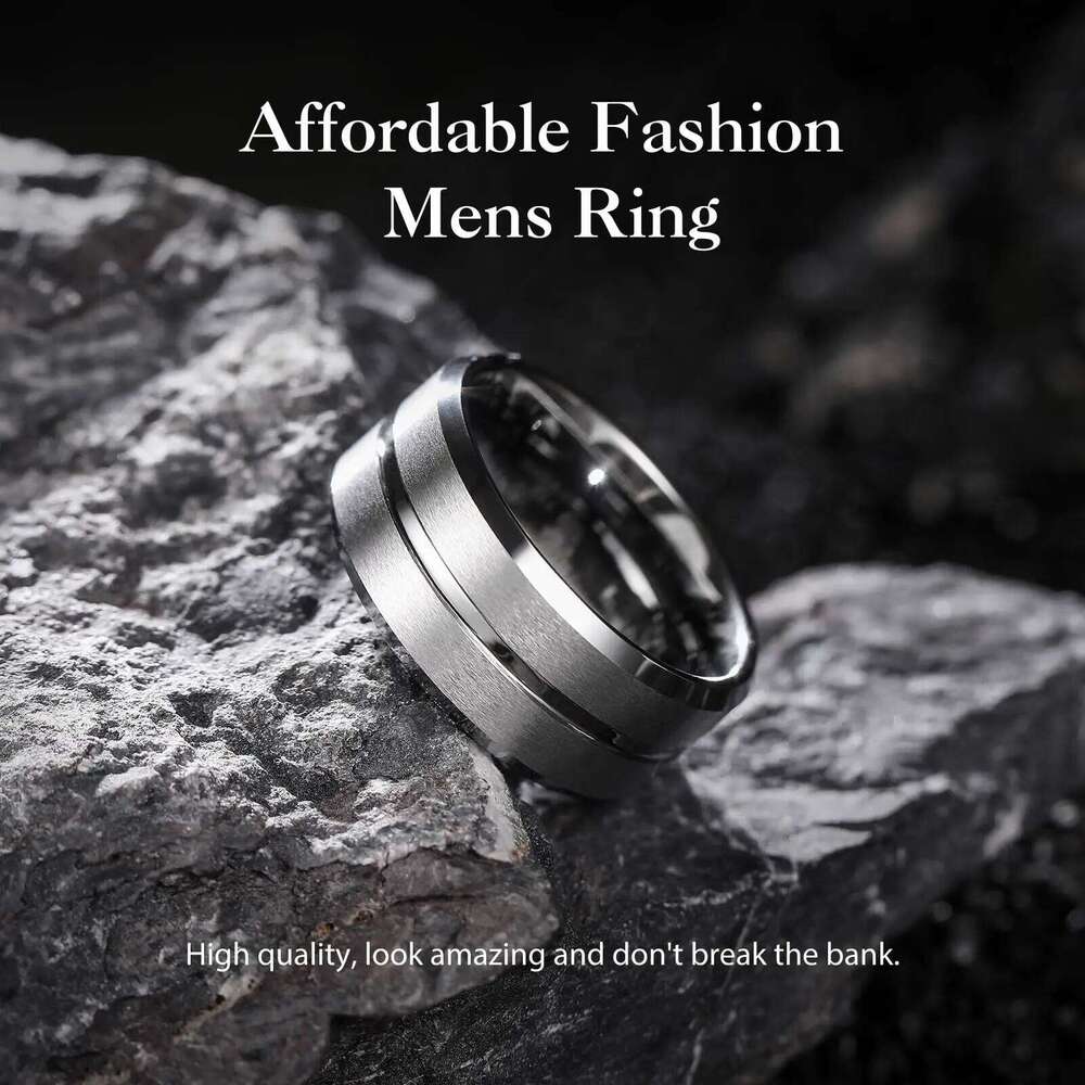 Fashion 8mm Silver Color Titanium For Women Matte Brushed Men Stainless Steel Rings Wedding Band Jewelry Gifts H260312