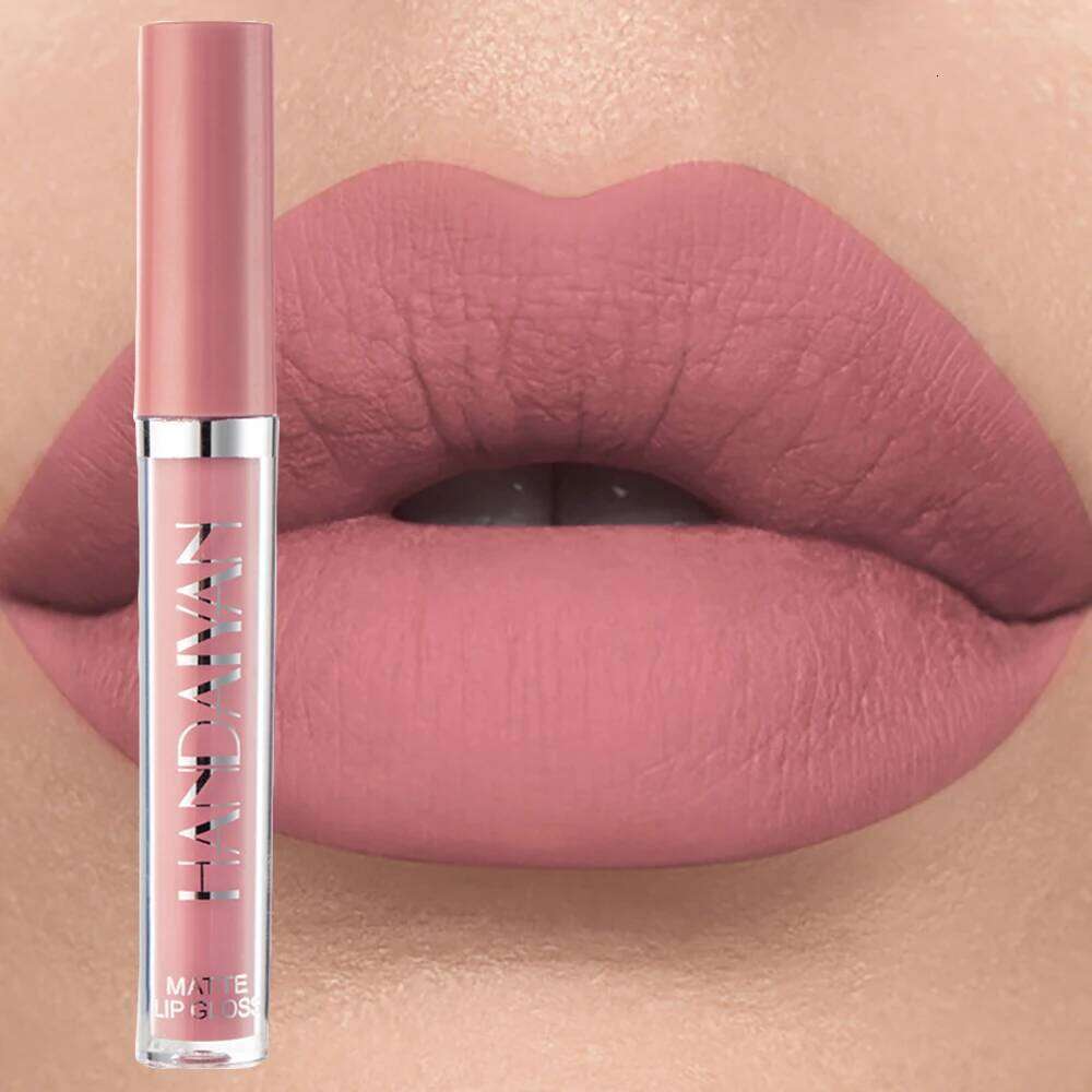 Handaiyan 12 Colors Matt Lip Gloss Longlasting Red Nude Lipstick Liquid matte Waterproof Lipgloss Makeup W260311