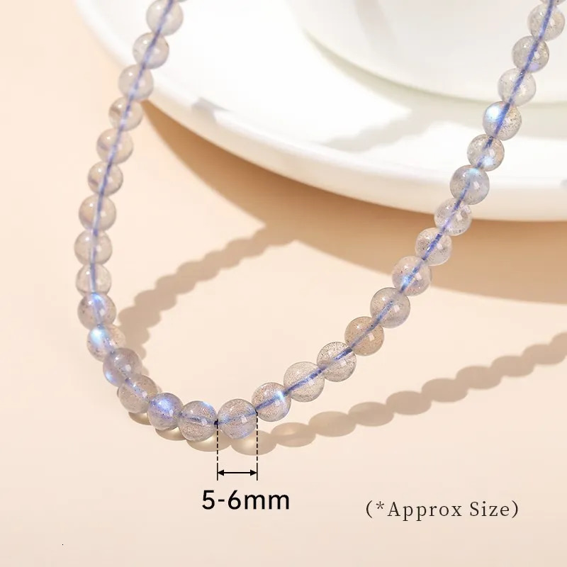JD 7A Top Natural Blue Light Gray Moonstone Small Bead 3 Layer Strand Bracelets Women Men Charm Labradorite Handmade Bangles 260302