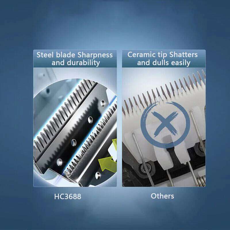 Philips New Clipper HC3688 Men's Professional Electric Hairclipper Trimmer Hair Cutting Machine with Length Adjustable Kit C260312