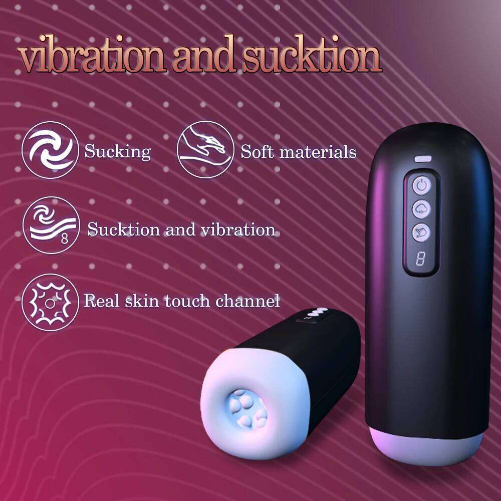 Automatic Sucking Masturbator for Men Massager Real Vagina Pocket Pussy Penis Oral Male Masturbating Cup Adult Sex Toy Z260311