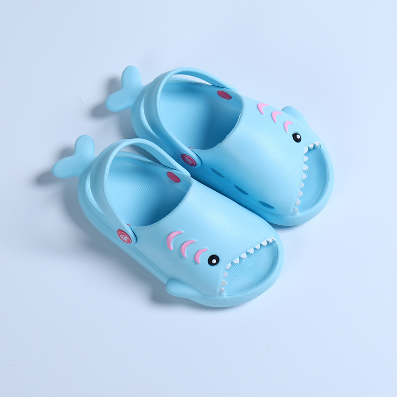 Kids Shark Slippers Non-Slip EVA Beach Sandals with Heel Strap for Toddler Boys Girls Eco-Friendly Safety Sof Durable Free shipping