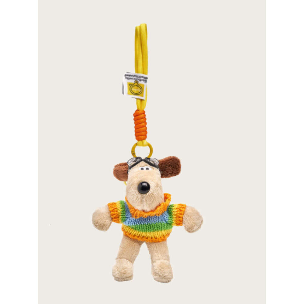Head Dog Puppy Bag Charm Backpack Pendant Gift Plush Doll Keychain Cute Cartoon