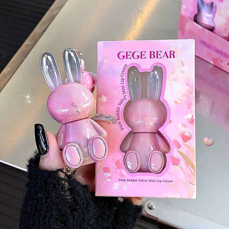 Gege bear powder rabbit gloss matte natural easy to color autumn and winter lip glaze lipsick gift W260311