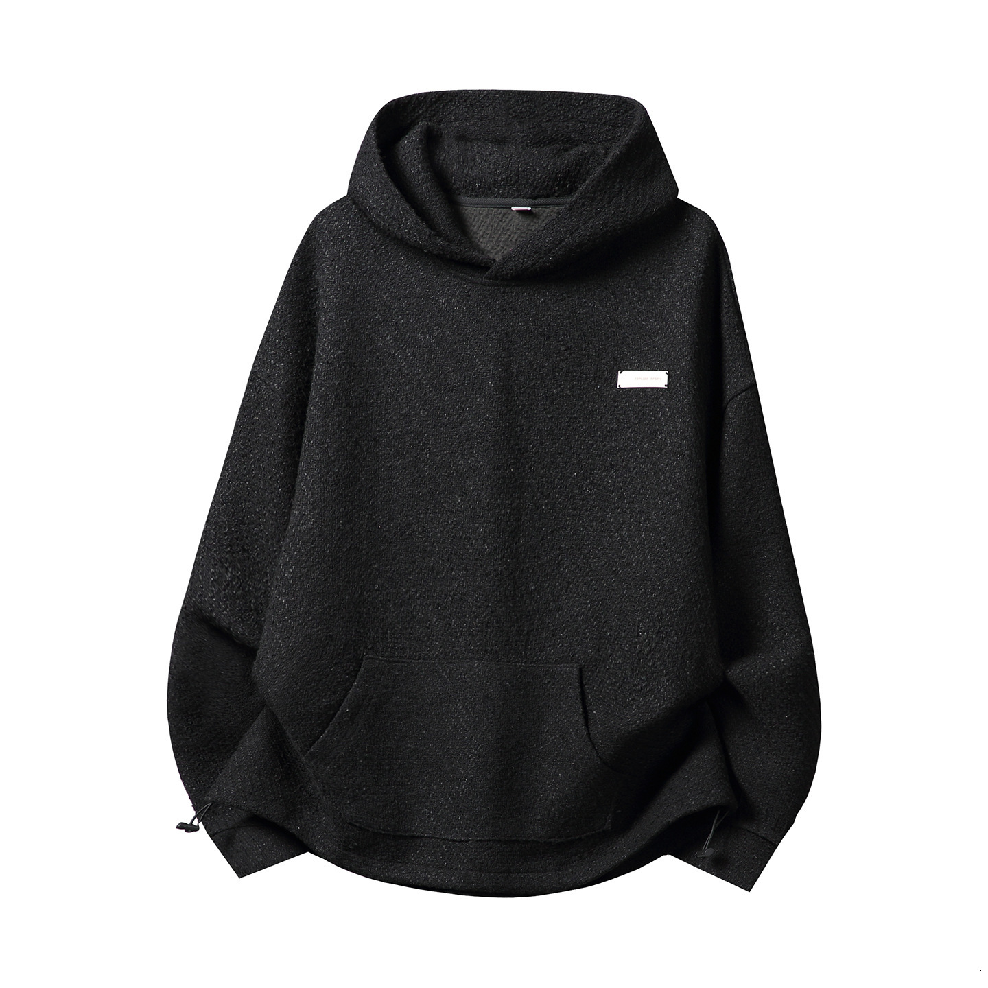 Light Luxury Old Money Heavyweight Coarse Wool Hooded Sweatshirt Autumn Style High-end Designer Hoodie Retro Thickened Coat Top