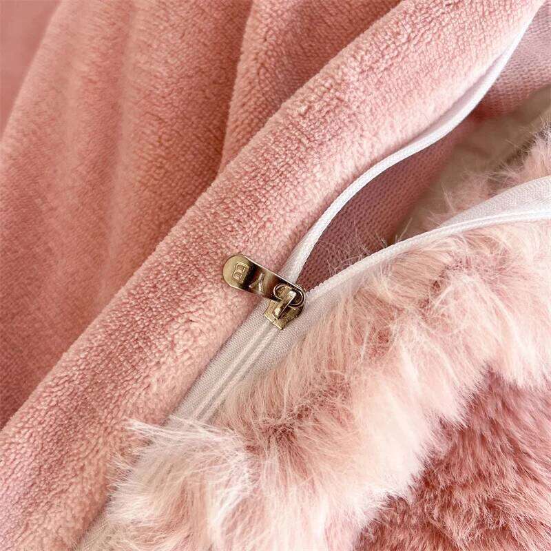 Customizable autumn and winter explosion Class A 580g imitation fur cut rabbit velvet four-piece set H260312