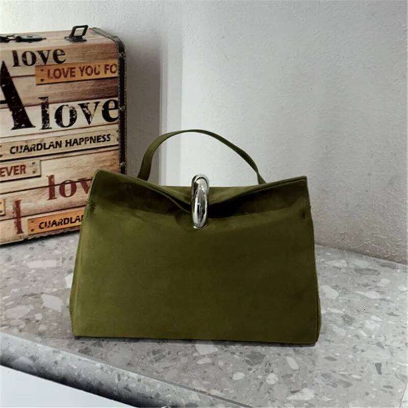 New Luxury Designer Women's Suede Tote Bag Fashionable Underarm Shoulder Crossbody Handbag For Ladies Elegant