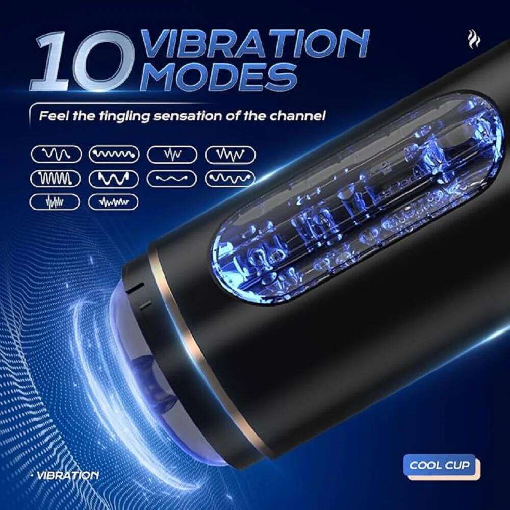 Automatic Male Masturbator 10 Vibrating Mode 3D Textured Sleeve Real Pocket Pussy Stroker Hands Free Adult Sex Toys for Man Z260312