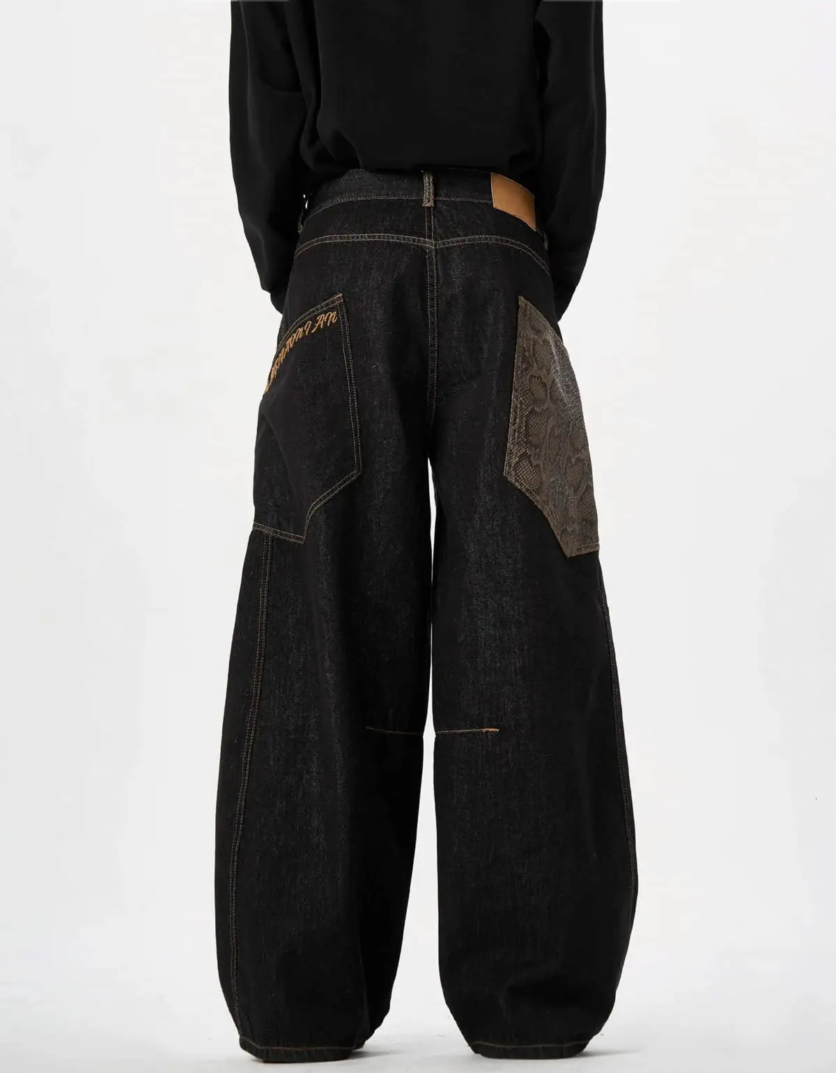 Y2k Baggy Jeans for Men Women Wide Leg Skater Grunge Pants Loose Fit Barrel Jeans Hip Hop Denim Pants Streetwear 260310