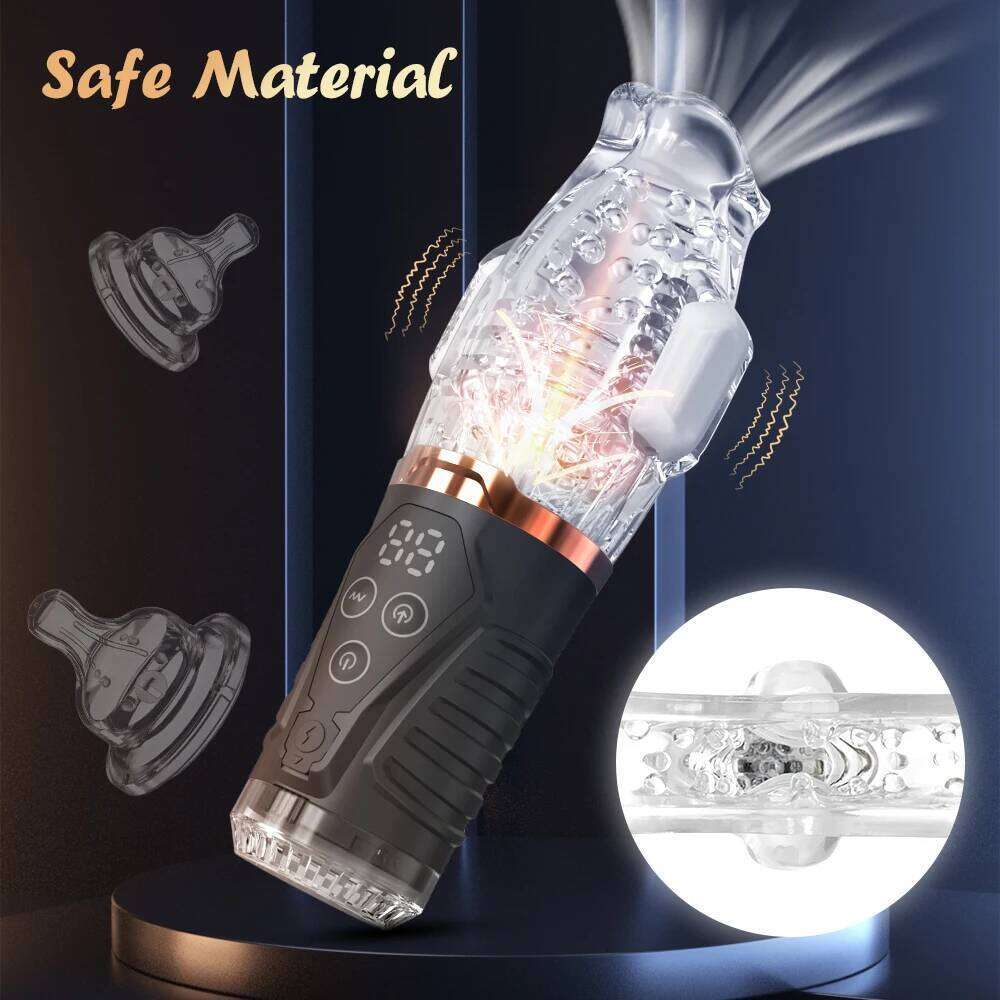 Sucking Vibrating Male Cup Oral Sex Glans Trainer Penis Massager Men Masturbator Blowjob Equipment Adult Supplies Z260312