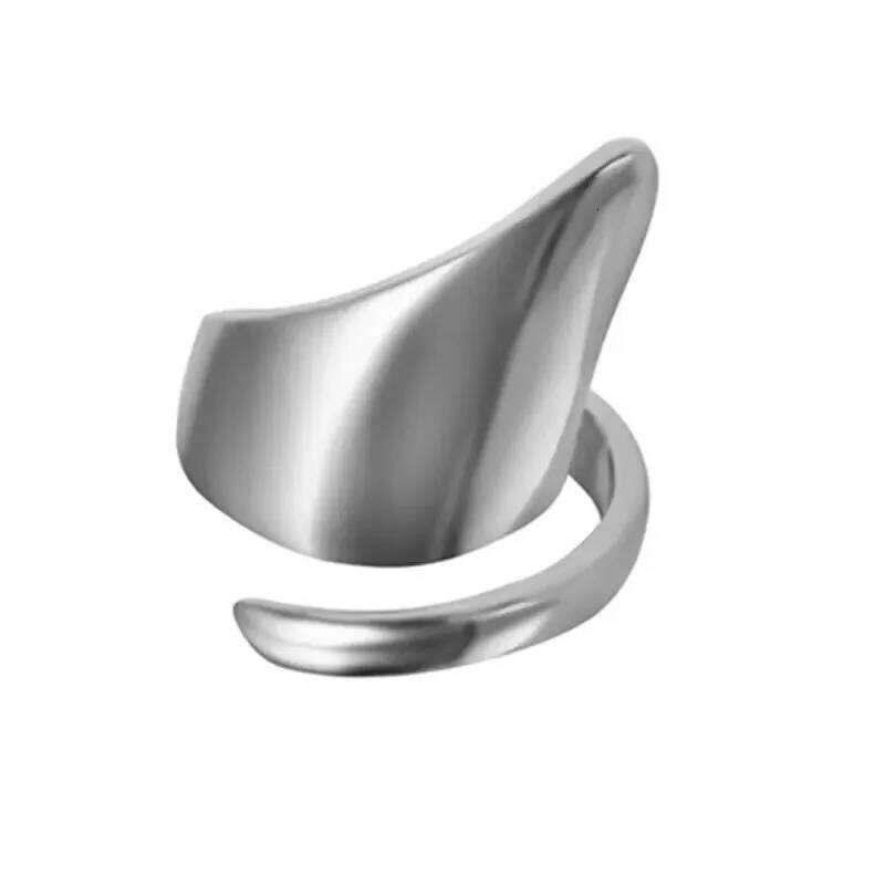 Sterling Silver Adjustable Rings For Women geometry Smooth Surface Vintage Jewelry Wedding Accessories Argent 925 H260312