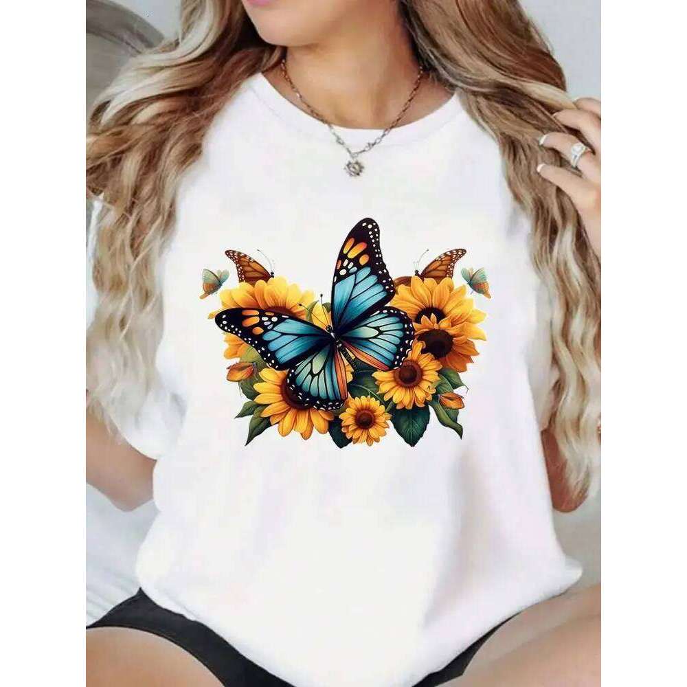 Love Heart Trend Style Short Sleeve Tees Popular Casual Women Graphic T Clothing Fashion Clothes Print O-neck T-shirts Z260312