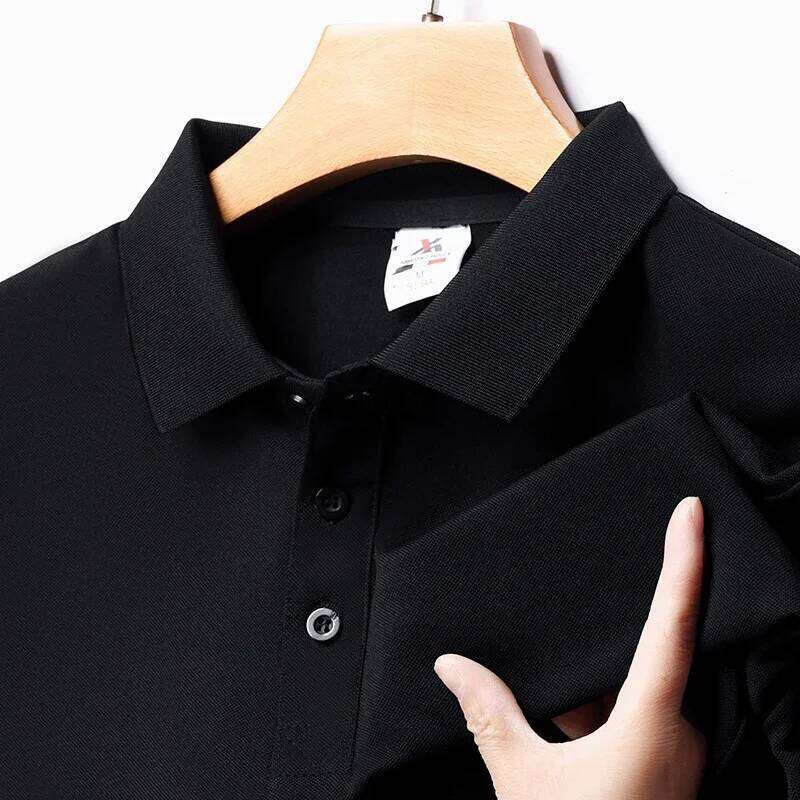 Men's Fashion Solid Short Sleeved Polo Shirt Summer Breathable Comfortable Top 26H0312