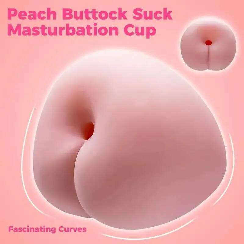 Peach Vacuum Pocket Male Masturbator Cup Realistic Soft Pussy Artificial Vagin Massager Masturbation Adult Sex Toys for Men 18+ Z260312