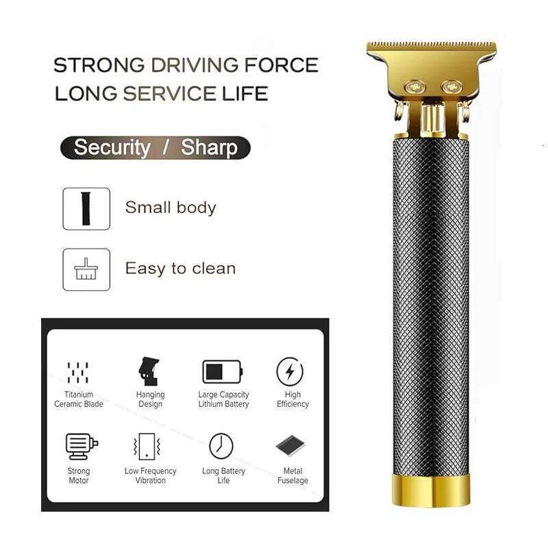 Vintage Clipper for Men USB Fast Charging Beard Trimmer T9 Haircut Machine Hair Cutting Clippers Kit with LCD Display C260312