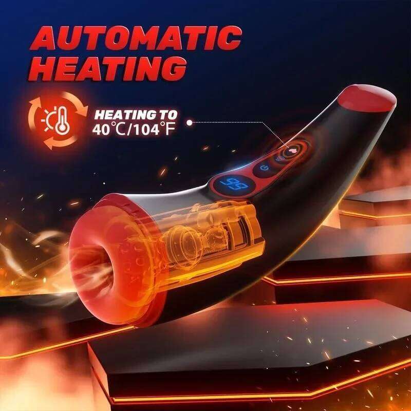 Automatic Sucking Masturbator Sex Toys for Men Heating Vibrating LCD Display Penis Pump Blowjob Male Adult Masturbators Z260312