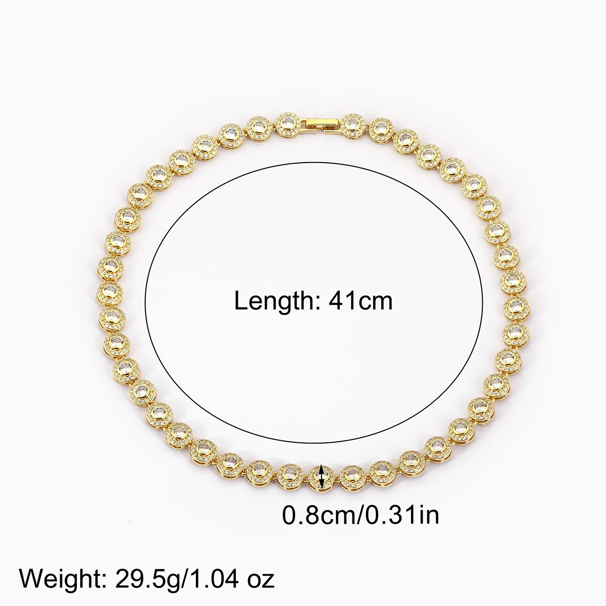 Nidin Arrival Romantic Heart/Round Shape Shiny Crystal Zircon Chain Necklace For Women Female Valentines Day Jewelry Gifts 260311