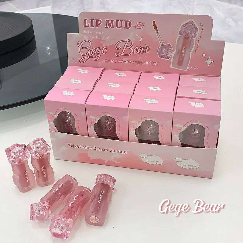 Gegebear Cream Velvet Matte Soft Texture Whitening Lip Mud Holiday Gift W260311