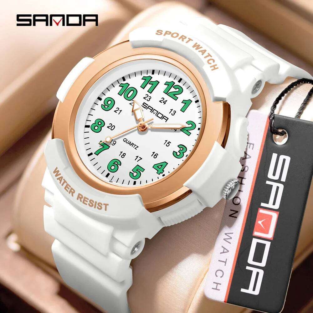 SANDA 6308 Men's Fashion Simple Original Gift Silicone Quartz Watch Student Boyfriend Clock Pointer