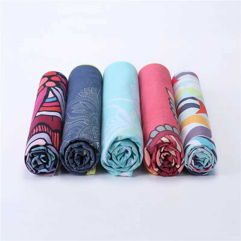 Yoga Mat Towel double-side Velvet Yoga Fitness Isolation Mat non-slip Folding Portable Sports Mat Towel Beach Quick Dry Towel M260312