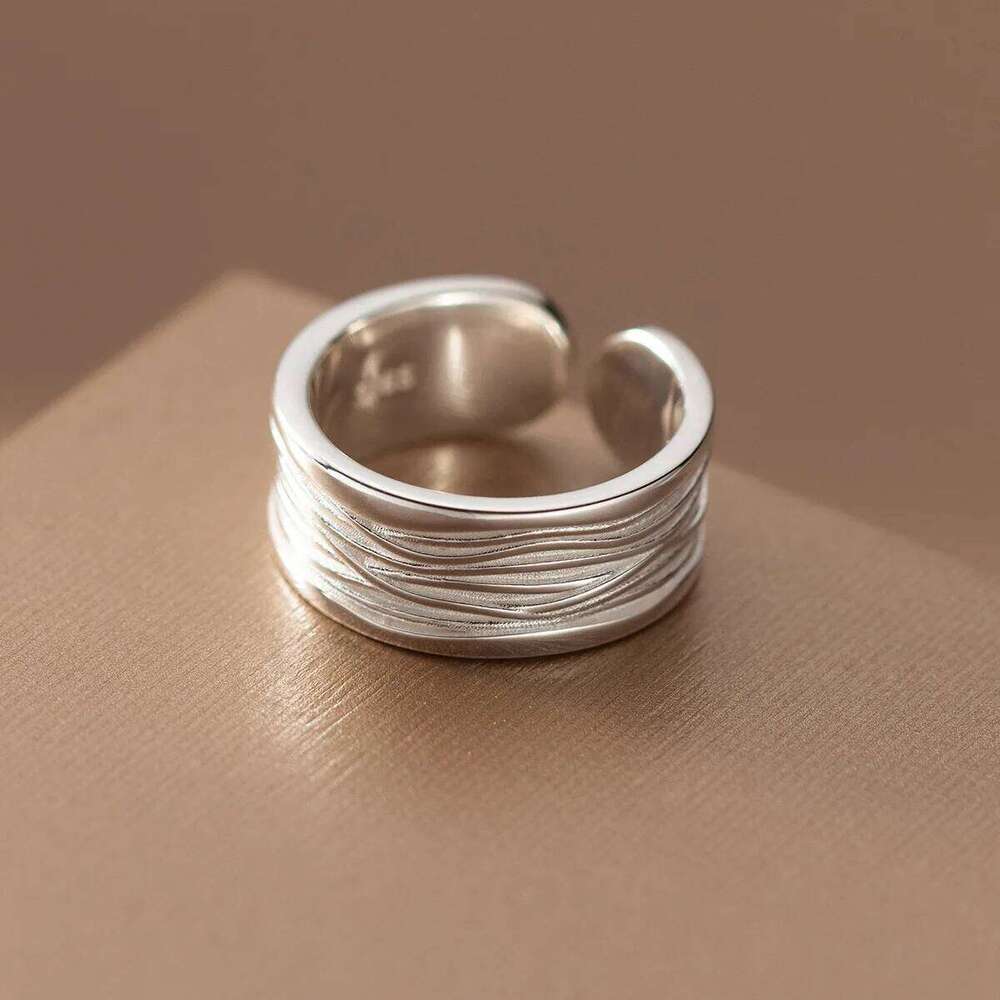 925 Sterling Silver irregular Line Rings For Women Dating Ring Wedding Elegant Designer Jewelry Ladies Accessories H260312