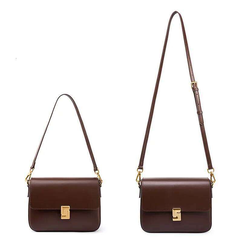Luxury Genuine Leather Women 2025 New Women's Shoulder Bag High Quality Cowhide Square Crossbody Bags Designer Handbags