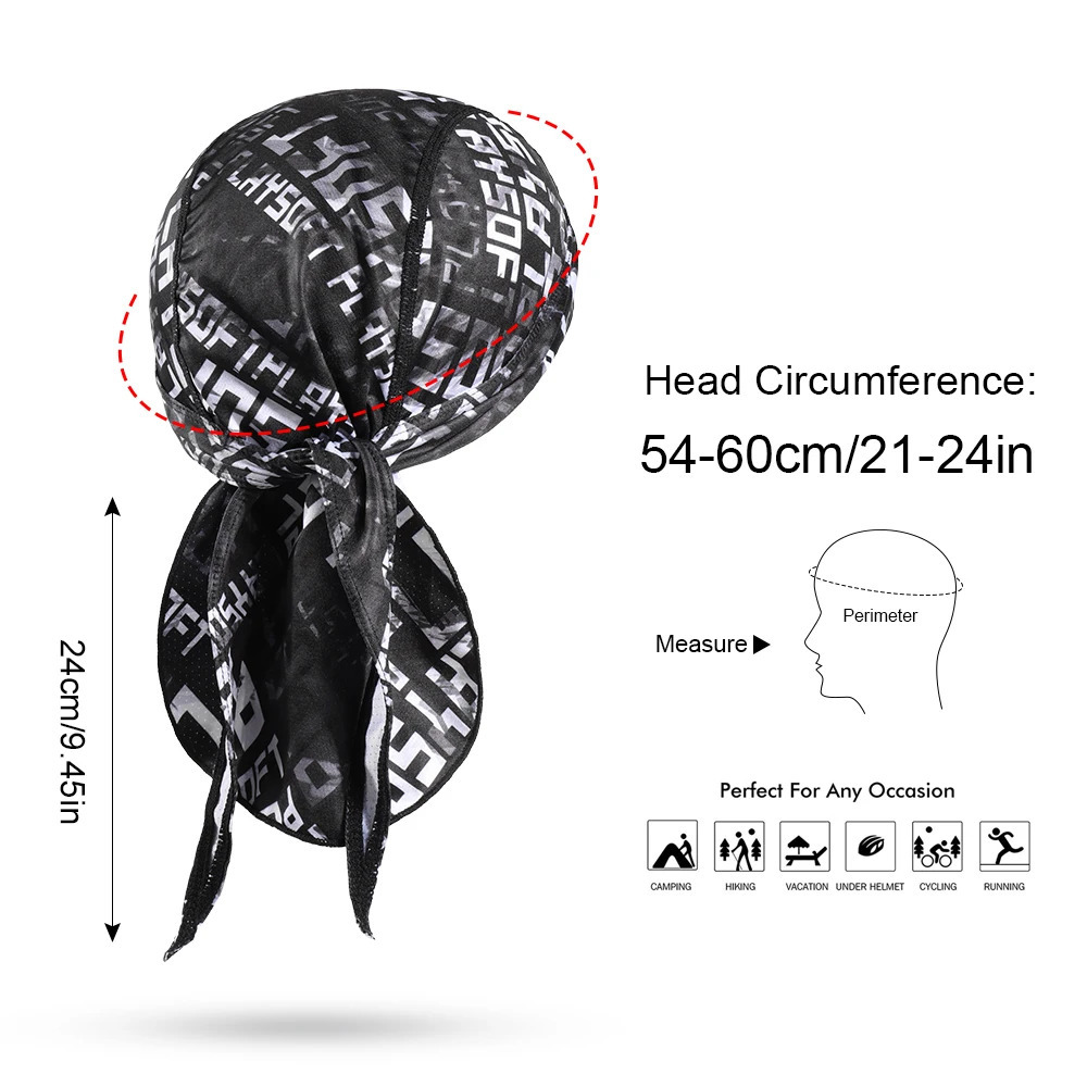 Summer Quick-drying Caps Pirate Hat Sports Running Bandana Breathable Headscarf Bicycle Helmet Liner Beanies Headwear Men Women 260304