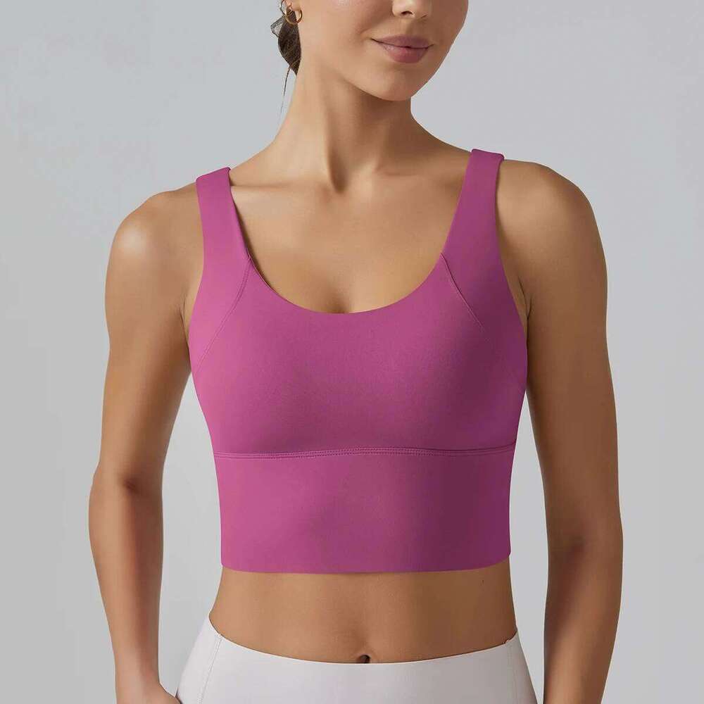 New Tank Top Summer Sexy Yoga Underwear Women's Sports Push Up Bra Running Gym Fitness Tops 26Y0312
