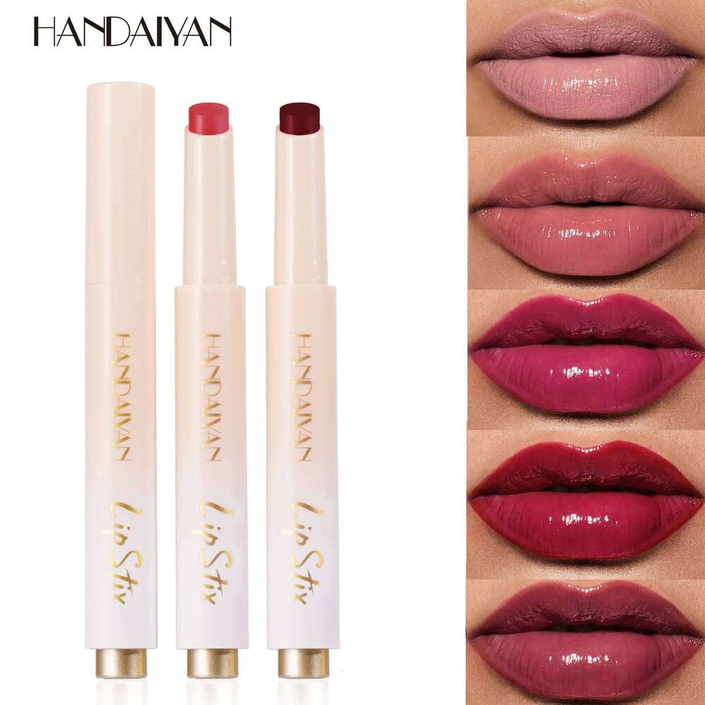 HANDAIYAN 8-color mirror color pressed pencil pearl long-lasting moisturizing hydrating lipstick pen W260311