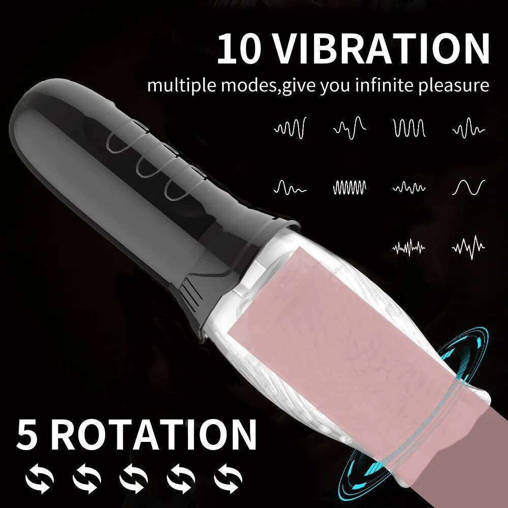 Masturbator Cup Automatic Rotating Delay Ejaculation Glans Trainer Vagina Penis Pump Sleeve Vibrator For Mens Adult Toys Male Z260312