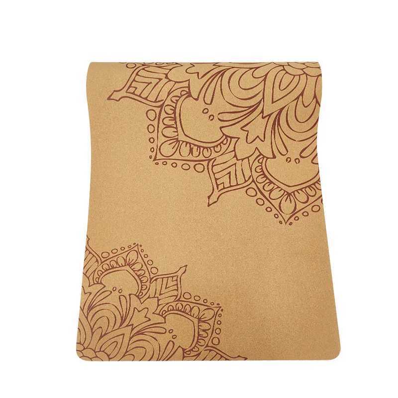 Professional Natural Cork Mat Home Thickened Yoga Fitness Mat Advanced Sense Non-Slip Rubber Yoga Mats 11 M260312